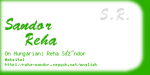 sandor reha business card